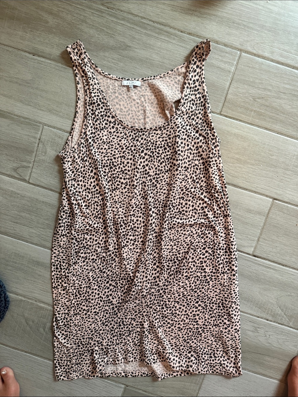 Z Supply Pink Leopard Print Tank Dress